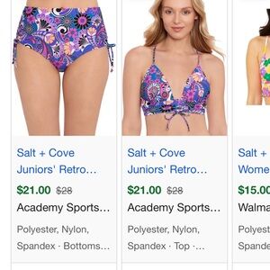 Salt + Cove Juniors' Retro Bikini Set